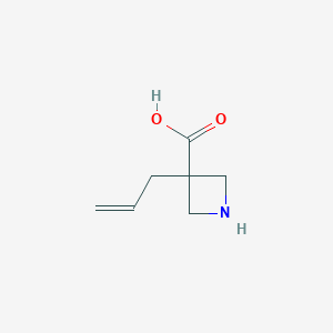 molecular formula C7H11NO2 B13219085 3-(Prop-2-en-1-yl)azetidine-3-carboxylic acid 