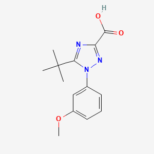 molecular formula C14H17N3O3 B13219103 5-tert-Butyl-1-(3-methoxyphenyl)-1H-1,2,4-triazole-3-carboxylic acid 