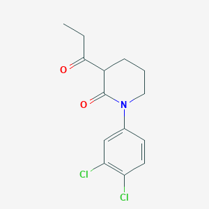 1-(3,4-Dichlorophenyl)-3-propanoylpiperidin-2-one