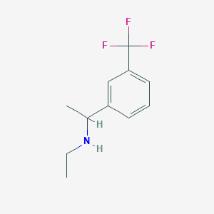 molecular formula C11H14F3N B13219133 Ethyl({1-[3-(trifluoromethyl)phenyl]ethyl})amine 