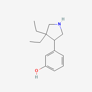 molecular formula C14H21NO B13219139 3-(4,4-Diethylpyrrolidin-3-yl)phenol 