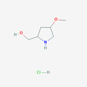 molecular formula C6H14ClNO2 B13219194 (4-Methoxypyrrolidin-2-yl)methanol hydrochloride 