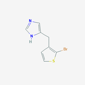 molecular formula C8H7BrN2S B13219196 4-[(2-Bromothiophen-3-yl)methyl]-1H-imidazole 