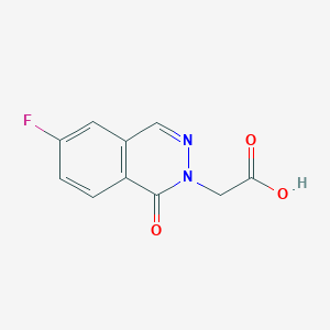 molecular formula C10H7FN2O3 B13219198 2-(6-Fluoro-1-oxo-1,2-dihydrophthalazin-2-yl)acetic acid 