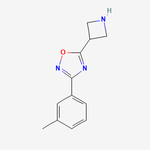 molecular formula C12H13N3O B13219203 5-(Azetidin-3-yl)-3-(3-methylphenyl)-1,2,4-oxadiazole CAS No. 1248907-52-9