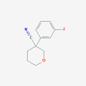 3-(3-Fluorophenyl)oxane-3-carbonitrile