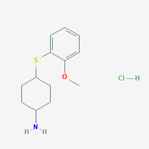 molecular formula C13H20ClNOS B13219239 4-[(2-Methoxyphenyl)sulfanyl]cyclohexan-1-amine hydrochloride 