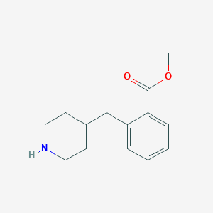 molecular formula C14H19NO2 B13219248 Methyl 2-(piperidin-4-ylmethyl)benzoate 