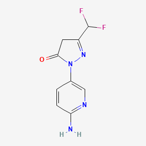 1-(6-Aminopyridin-3-yl)-3-(difluoromethyl)-4,5-dihydro-1H-pyrazol-5-one