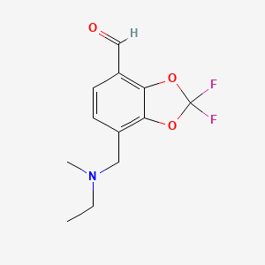 7-{[ethyl(methyl)amino]methyl}-2,2-difluoro-2H-1,3-benzodioxole-4-carbaldehyde