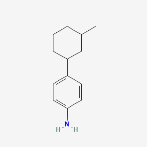 molecular formula C13H19N B13219334 4-(3-Methylcyclohexyl)aniline 