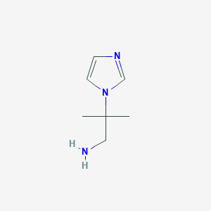 molecular formula C7H13N3 B13219337 2-(1H-imidazol-1-yl)-2-methylpropan-1-amine 