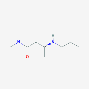 molecular formula C10H22N2O B13219374 (3R)-3-[(Butan-2-yl)amino]-N,N-dimethylbutanamide 