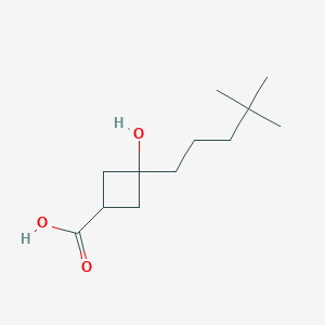 3-(4,4-Dimethylpentyl)-3-hydroxycyclobutane-1-carboxylic acid