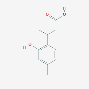 molecular formula C11H14O3 B13219382 3-(2-Hydroxy-4-methylphenyl)butanoic acid 