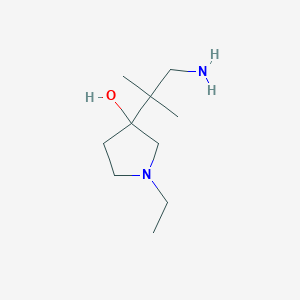 3-(1-Amino-2-methylpropan-2-yl)-1-ethylpyrrolidin-3-ol