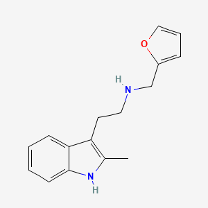 molecular formula C16H18N2O B13219414 [(Furan-2-yl)methyl][2-(2-methyl-1H-indol-3-yl)ethyl]amine 