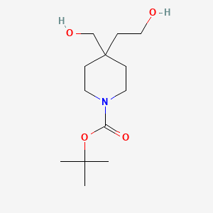 molecular formula C13H25NO4 B1321942 tert-Butyl 4-(2-hydroxyethyl)-4-(hydroxymethyl)piperidine-1-carboxylate CAS No. 236406-38-5