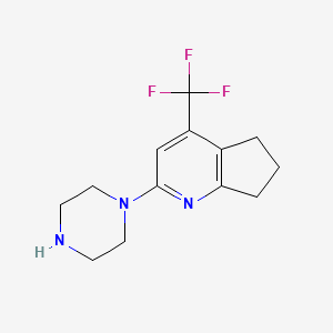 1-[4-(Trifluoromethyl)-5H,6H,7H-cyclopenta[b]pyridin-2-yl]piperazine