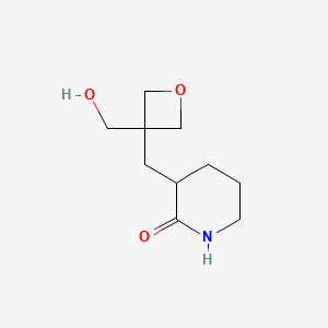 3-{[3-(Hydroxymethyl)oxetan-3-yl]methyl}piperidin-2-one