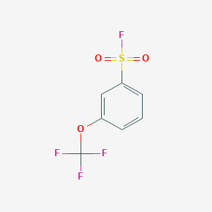 molecular formula C7H4F4O3S B13219528 3-(Trifluoromethoxy)benzene-1-sulfonyl fluoride 