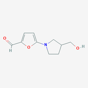 5-[3-(Hydroxymethyl)pyrrolidin-1-yl]furan-2-carbaldehyde