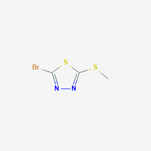 molecular formula C3H3BrN2S2 B1321954 2-Bromo-5-(methylthio)-1,3,4-thiadiazole CAS No. 97109-46-1