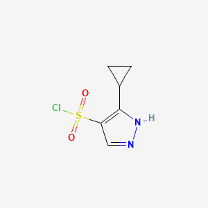 3-cyclopropyl-1H-pyrazole-4-sulfonyl chloride