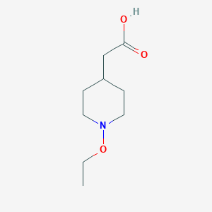 molecular formula C9H17NO3 B13219561 2-(1-Ethoxypiperidin-4-yl)acetic acid 