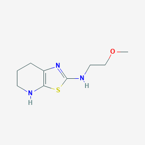 molecular formula C9H15N3OS B13219565 N-(2-Methoxyethyl)-4H,5H,6H,7H-[1,3]thiazolo[5,4-b]pyridin-2-amine 