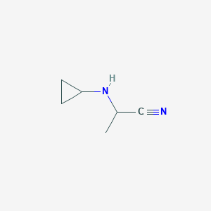 molecular formula C6H10N2 B13219577 2-(Cyclopropylamino)propanenitrile 