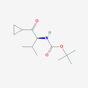 tert-butyl N-[(2S)-1-cyclopropyl-3-methyl-1-oxobutan-2-yl]carbamate