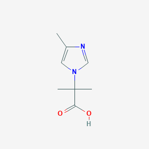 molecular formula C8H12N2O2 B13219585 2-Methyl-2-(4-methyl-1H-imidazol-1-yl)propanoic acid 