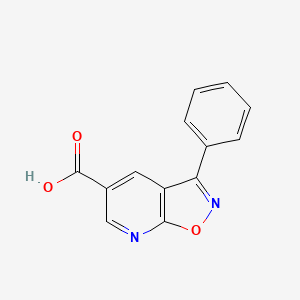 molecular formula C13H8N2O3 B13219594 3-Phenylisoxazolo[5,4-b]pyridine-5-carboxylic acid CAS No. 949983-87-3