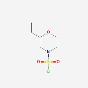 molecular formula C6H12ClNO3S B13219614 2-Ethylmorpholine-4-sulfonyl chloride 