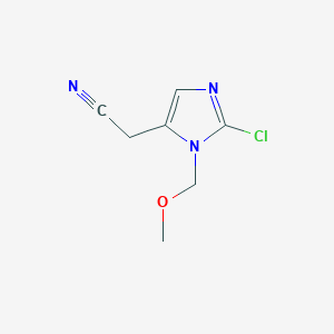 2-[2-Chloro-1-(methoxymethyl)-1H-imidazol-5-yl]acetonitrile