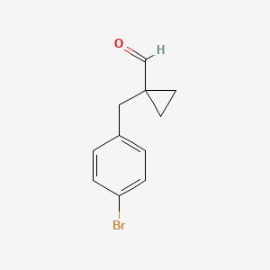 1-[(4-Bromophenyl)methyl]cyclopropane-1-carbaldehyde