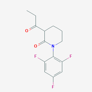 3-Propanoyl-1-(2,4,6-trifluorophenyl)piperidin-2-one