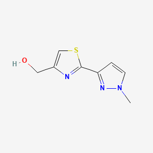 molecular formula C8H9N3OS B13219686 [2-(1-methyl-1H-pyrazol-3-yl)-1,3-thiazol-4-yl]methanol 