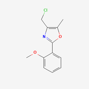 molecular formula C12H12ClNO2 B1321971 4-(Chloromethyl)-2-(2-methoxyphenyl)-5-methyl-1,3-oxazole CAS No. 475481-99-3