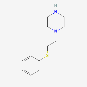 molecular formula C12H18N2S B13219715 Piperazine, 1-[2-(phenylthio)ethyl]- CAS No. 73446-34-1