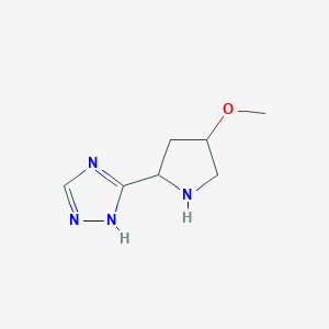 molecular formula C7H12N4O B13219728 3-(4-Methoxypyrrolidin-2-yl)-1H-1,2,4-triazole 