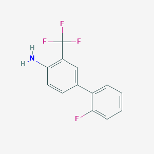 molecular formula C13H9F4N B13219741 2'-Fluoro-3-(trifluoromethyl)biphenyl-4-amine 