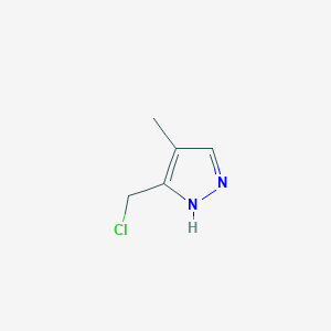 molecular formula C5H7ClN2 B13219747 3-(chloromethyl)-4-methyl-1H-pyrazole 