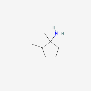 molecular formula C7H15N B13219750 1,2-Dimethylcyclopentan-1-amine CAS No. 89854-73-9