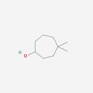 molecular formula C9H18O B13219772 4,4-Dimethylcycloheptan-1-ol 