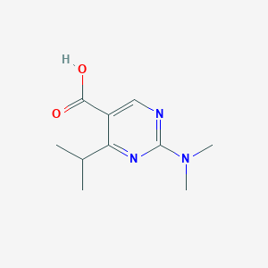 molecular formula C10H15N3O2 B13219774 2-(Dimethylamino)-4-isopropylpyrimidine-5-carboxylic acid 