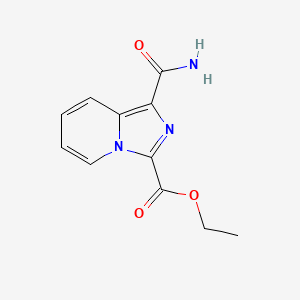 molecular formula C11H11N3O3 B13219783 Ethyl 1-carbamoylimidazo[1,5-a]pyridine-3-carboxylate 