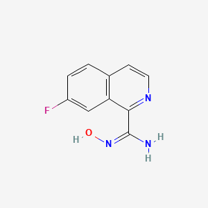 molecular formula C10H8FN3O B13219787 (E)-7-Fluoro-N'-hydroxyisoquinoline-1-carboximidamide 