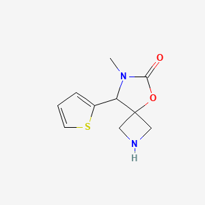 molecular formula C10H12N2O2S B13219794 7-Methyl-8-(thiophen-2-yl)-5-oxa-2,7-diazaspiro[3.4]octan-6-one 